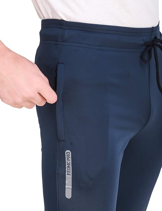 Men's Stretchable Track Pants with 2 Zipper Pockets